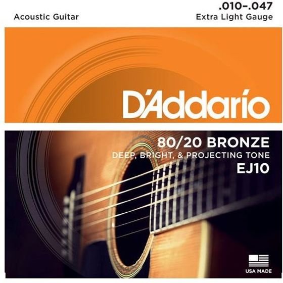 DADDARIO - Acoustic Guitar Strings (10-47) - (EJ10)