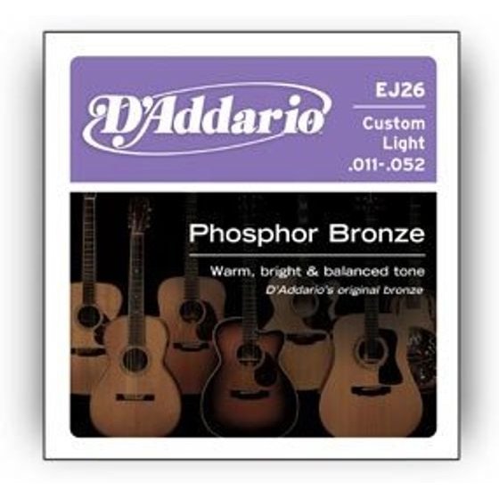 DADDARIO - Acoustic Guitar Strings (11-52) - (EJ26)