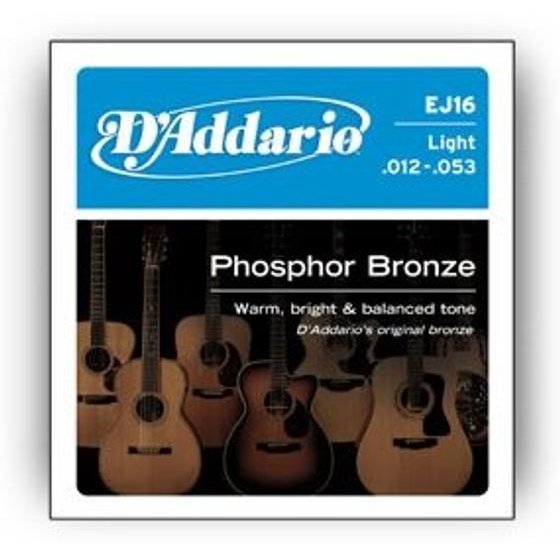 DADDARIO - Acoustic Guitar Strings (12-53) - (EJ16)