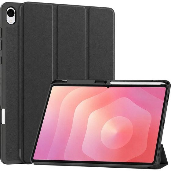 Techsuit - Flex Trifold (with Pencil Holder) - Samsung Galaxy Tab S12 Plus - Black