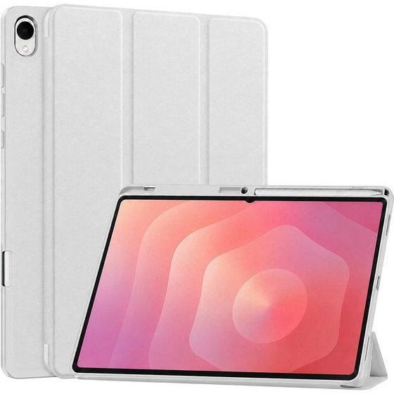 Techsuit - Flex Trifold (with Pencil Holder) - Samsung Galaxy Tab S12 Plus - Gray