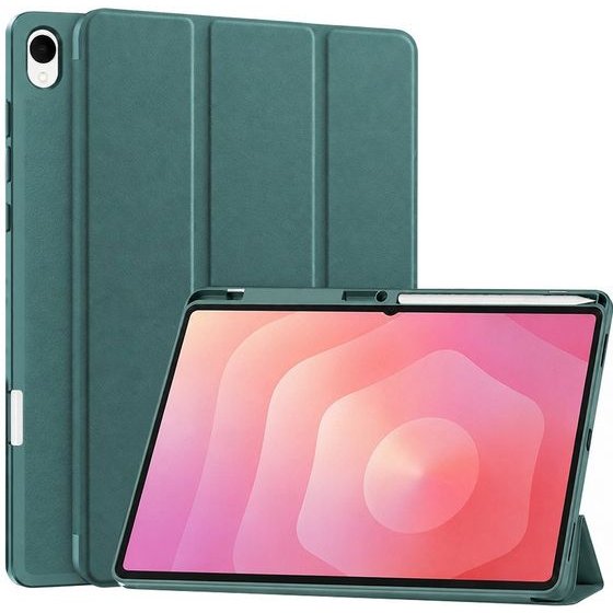 Techsuit - Flex Trifold (with Pencil Holder) - Samsung Galaxy Tab S12 Plus - Green