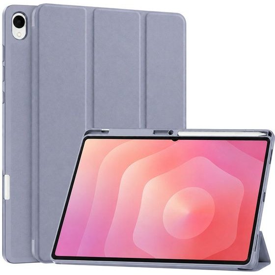 Techsuit - Flex Trifold (with Pencil Holder) - Samsung Galaxy Tab S12 Plus - Purple