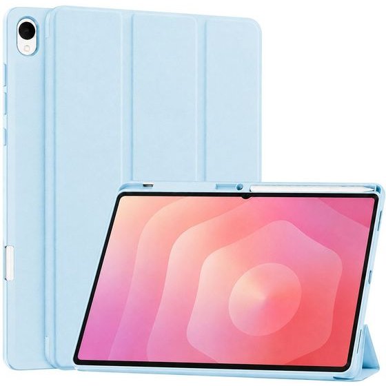 Techsuit - Flex Trifold (with Pencil Holder) - Samsung Galaxy Tab S12 Plus - Sky Blue