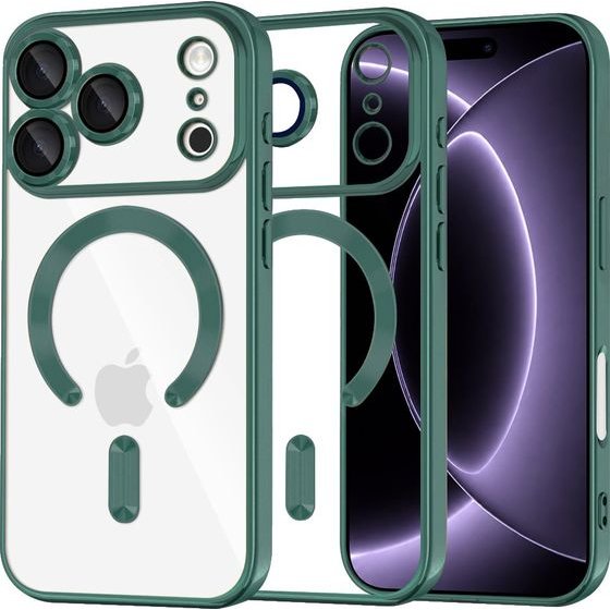 Techsuit - Luxury Crystal MagSafe - iPhone 18 Pro / iPhone 17 Pro - Deep Green