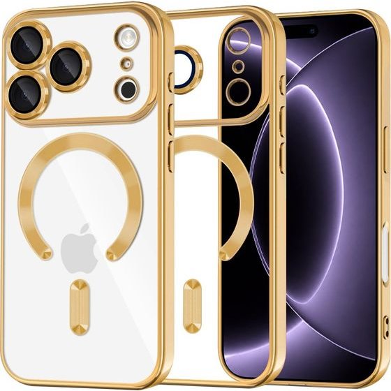 Techsuit - Luxury Crystal MagSafe - iPhone 18 Pro / iPhone 17 Pro - Gold