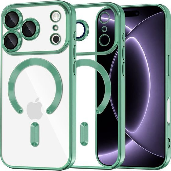 Techsuit - Luxury Crystal MagSafe - iPhone 18 Pro / iPhone 17 Pro - Light Green