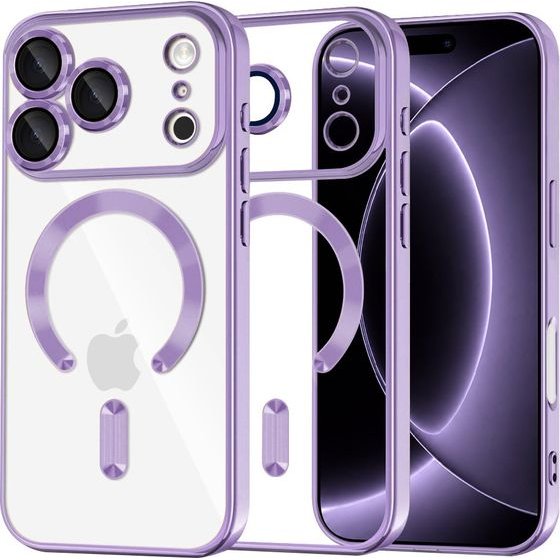 Techsuit - Luxury Crystal MagSafe - iPhone 18 Pro / iPhone 17 Pro - Light Purple