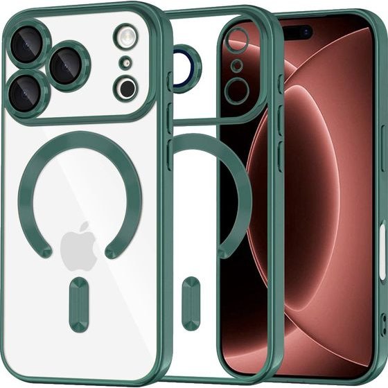 Techsuit - Luxury Crystal MagSafe - iPhone 18 Pro Max / iPhone 17 Pro Max - Deep Green