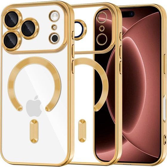 Techsuit - Luxury Crystal MagSafe - iPhone 18 Pro Max / iPhone 17 Pro Max - Gold