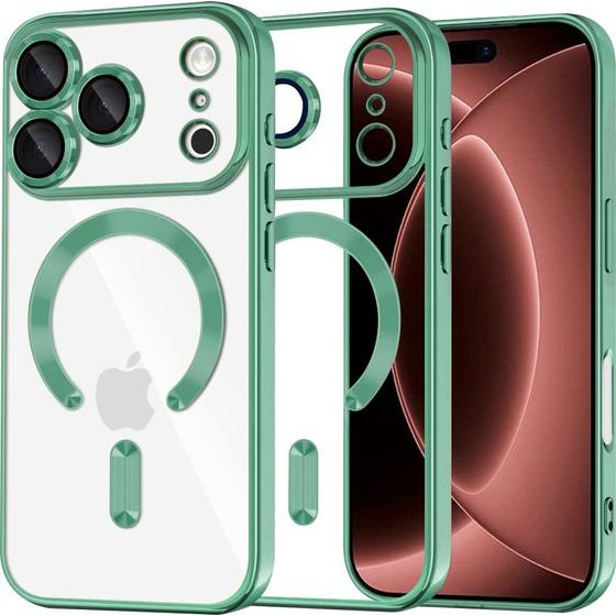 Techsuit - Luxury Crystal MagSafe - iPhone 18 Pro Max / iPhone 17 Pro Max - Light Green
