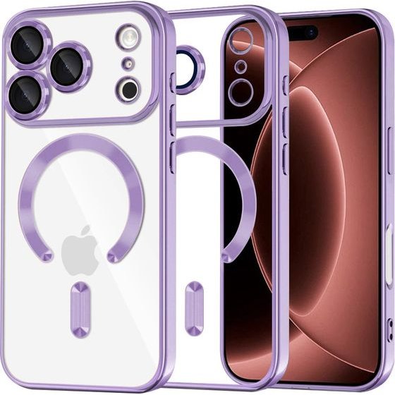 Techsuit - Luxury Crystal MagSafe - iPhone 18 Pro Max / iPhone 17 Pro Max - Light Purple