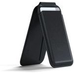 Satechi Leather wallet with stand, compatible with MagSafe Vegan Leather Wallet Stand black