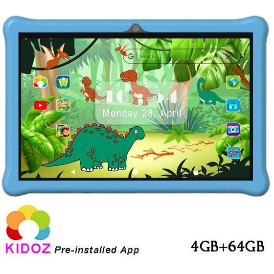 Lamtech OCTA-Core Kid Tablet 10.1 4GB+64GB Android 14 Sky Blue DINOSAURS Jungle - (LAM980299)