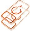 Case For Iphone 17 Pro / 18 Pro Frame Clear Hybrid Mag Cover Compatible With Magsafe Hermes Orange OEM