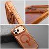 Case For Iphone 17 Pro / 18 Pro Frame Clear Hybrid Mag Cover Compatible With Magsafe Hermes Orange OEM