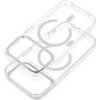 Case For Iphone 17 Pro / 18 Pro Frame Clear Hybrid Mag Cover Compatible With Magsafe Transparent OEM