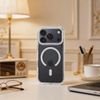 Case For Iphone 17 Pro / 18 Pro Frame Clear Hybrid Mag Cover Compatible With Magsafe Transparent OEM