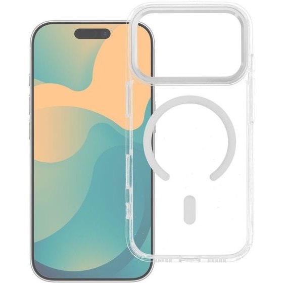 Case For Iphone 17 Pro / 18 Pro Frame Clear Hybrid Mag Cover Compatible With Magsafe Transparent OEM