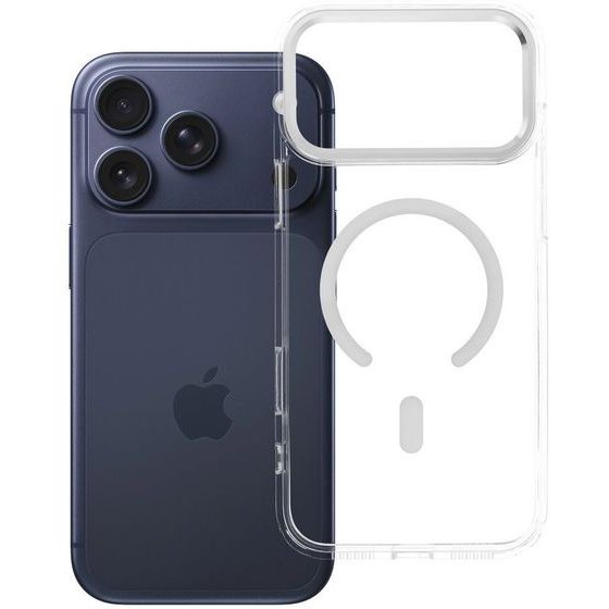 Case For Iphone 17 Pro Max / 18 Pro Max Frame Clear Hybrid Mag Cover Compatible With Magsafe Transparent OEM