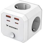 Wozinsky Power Cube 4x Ac 2x USB-A 2x USB-C Pd 20 W 4000 W - White 5907769388651 - (WKZ-4B)