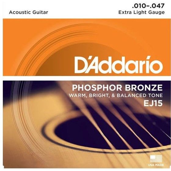 DADDARIO - Acoustic Guitar Strings (10-47) - (EJ15)