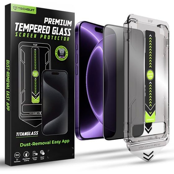 Techsuit - TitanGlass FullCover - iPhone 18 Pro - Privacy
