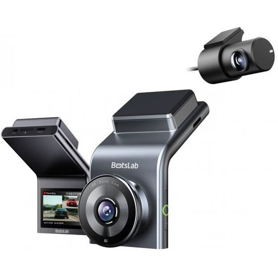 Botslab Dash + Rear Camera G300H Plus, 4K, Wi-Fi, GPS, 2.4iNch LCD, Grey