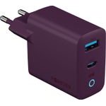 Forever Vibe-TC45AC Gan Pd Qc Charger 1x USB-C 1x Usb 45W Dark cherry