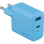 Forever Vibe-TC45AC Gan Pd Qc Charger 1x USB-C 1x Usb 45W Sky blue