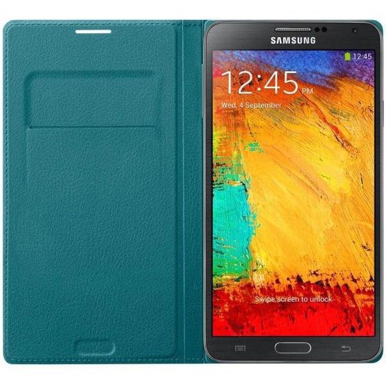 ���� ��������� SAMSUNG GALAXY NOTE 3 EF-WN900BL FLIP MINT ���� ORIGINAL