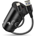 EVERACTIVE Car Charger 1 X Usb QC3.0 18W Black + Cable USB-C 1m - (CC-15QC)