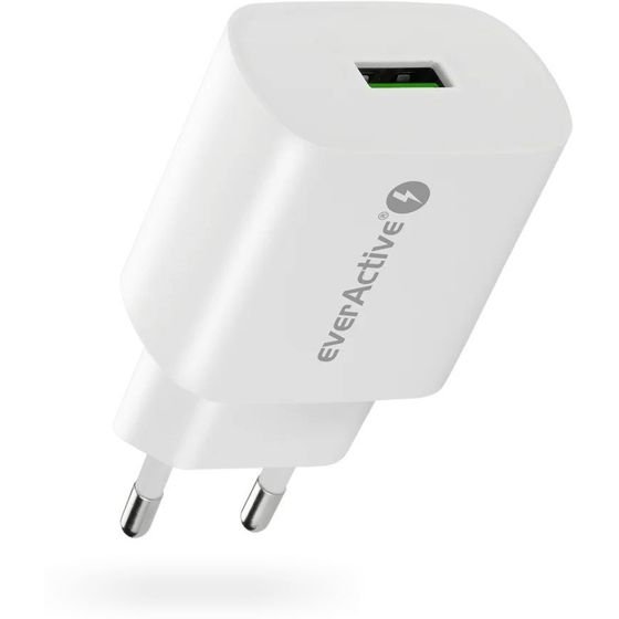 EVERACTIVE Charger 1x Usb Quick Charge 3.0 18W White - (SC-250Q)