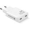 EVERACTIVE Charger Gan 2x USB-C Quick Charge 3.0 45W Pd White - (SC-465Q)