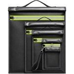 Hurtel Set Of 5 Fireproof Rfid Blocking Bags OTN-5R With Handle And Reflector - Black 5907769388330 - (Otn - 5R)