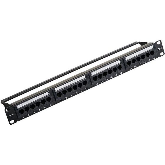 Vention 24-Port Cat6 Unshielded Patch Panel Black - (KGCB0)