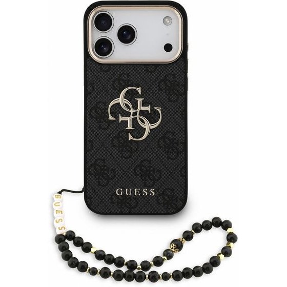 Guess Pu 4G Metal Logo Strap Case For Iphone 18 Pro Max Black - (GUHCP18XP4GMGSCK)