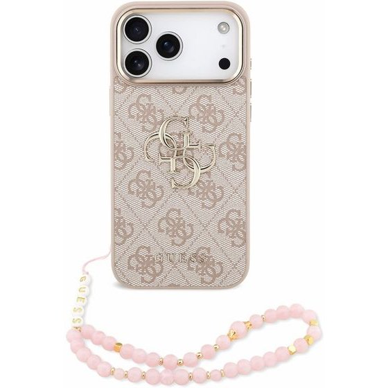 Guess Pu 4G Metal Logo Strap Case For Iphone 18 Pro Max Pink - (GUHCP18XP4GMGSCP)
