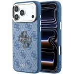 Guess Pu 4G Resin Metal Logo Case For Iphone 18 Pro Blue - (GUHCP18L6P4SRMLB)