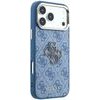 Guess Pu 4G Resin Metal Logo Case For Iphone 18 Pro Max Blue - (GUHCP18X6P4SRMLB)