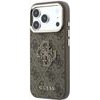 Guess Pu 4G Resin Metal Logo Case For Iphone 18 Pro Max Brown - (GUHCP18X6P4SRMLW)