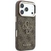 Guess Pu 4G Resin Metal Logo Case For Iphone 18 Pro Max Brown - (GUHCP18X6P4SRMLW)