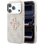 Guess Pu 4G Resin Metal Logo Case For Iphone 18 Pro Max Pink - (GUHCP18X6P4SRMLP)