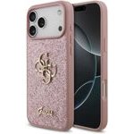 Guess Pu Fixed Glitter 4G Metal Logo Case For Iphone 18 Pro Max Pink - (GUHCP18XHG4SGP)