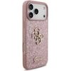 Guess Pu Fixed Glitter 4G Metal Logo Case For Iphone 18 Pro Max Pink - (GUHCP18XHG4SGP)