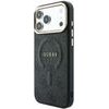 Guess Pu Leather 4G Gold Frame Embossed Magsafe Case For Iphone 18 Pro Max Black - (GUHMP18XP4MSEGCK)