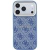 Guess Pu Leather 4G Gold Frame Embossed Magsafe Case For Iphone 18 Pro Max Blue - (GUHMP18XP4MSEGCB)