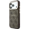 Guess Pu Leather 4G Gold Frame Embossed Magsafe Case For Iphone 18 Pro Max Brown - (GUHMP18XP4MSEGCW)