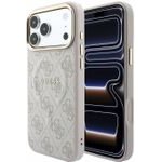 Guess Pu Leather 4G Gold Frame Embossed Magsafe Case For Iphone 18 Pro Max Pink - (GUHMP18XP4MSEGCP)