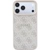 Guess Pu Leather 4G Gold Frame Embossed Magsafe Case For Iphone 18 Pro Pink - (GUHMP18LP4MSEGCP)